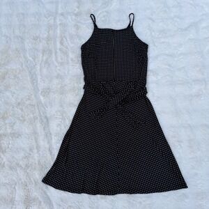 Ann Taylor Black and White Polka Dot Midi Dress